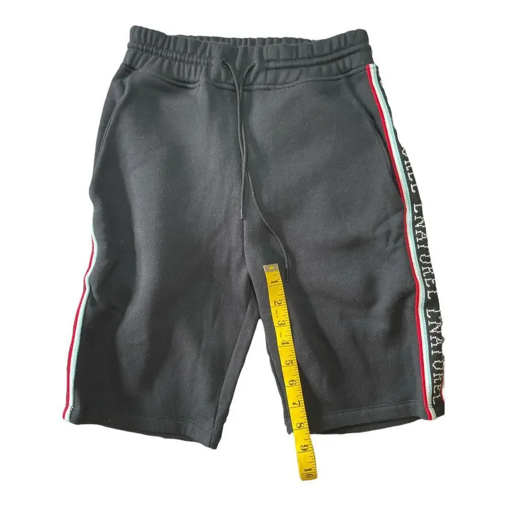 Etre Cecile Black Side Stripe Sweat Track Shorts Youth Size XS NWT